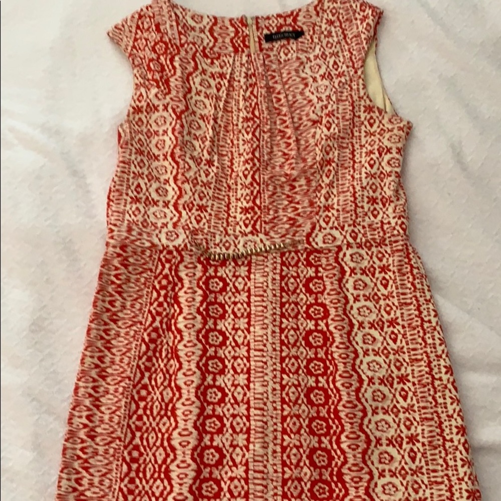 Ellen Tracy red and white dress
